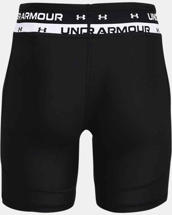 Girls' HeatGear® Armour Bike Shorts in Black image number 1